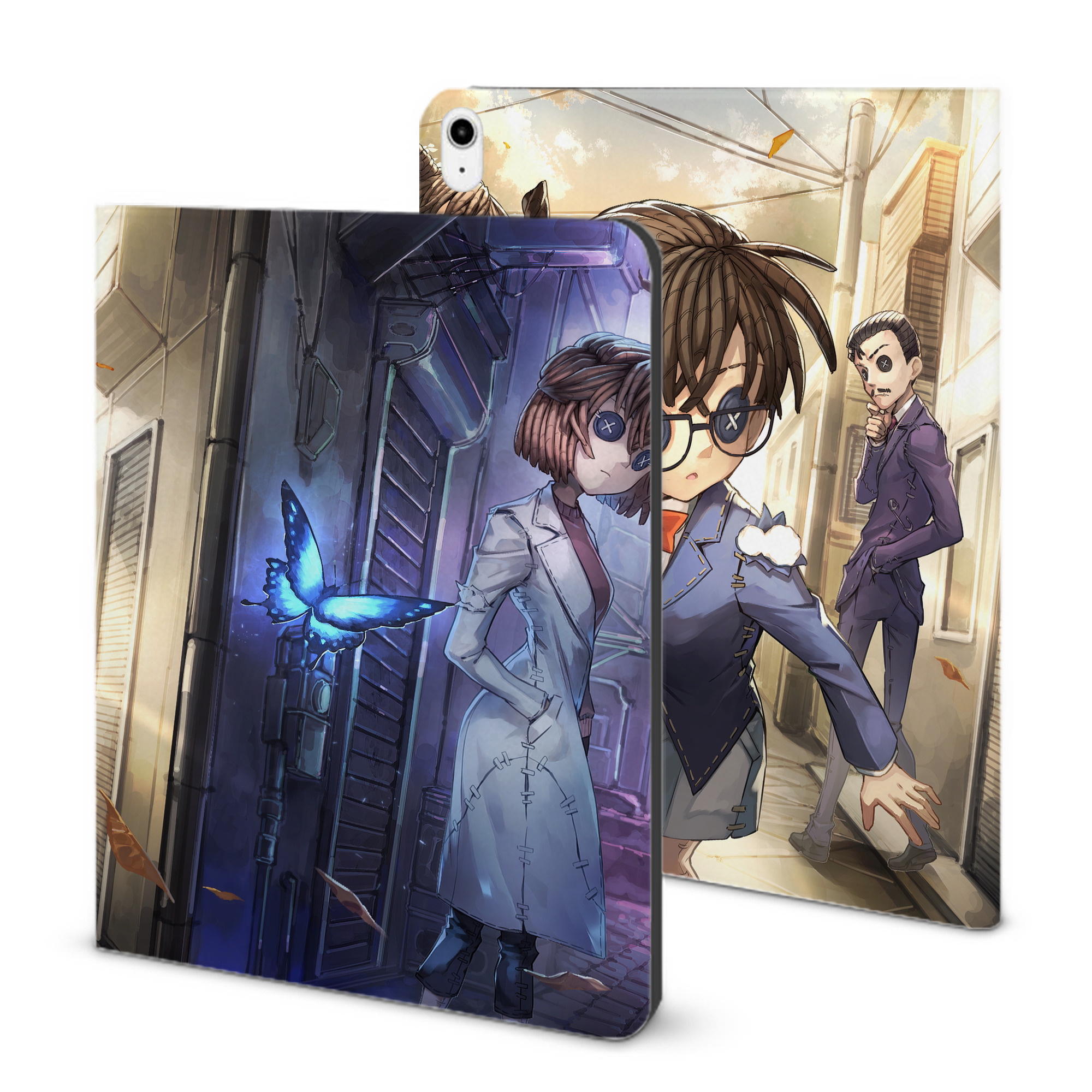 （画像用） 名探偵コナン Detective Conan IPadケース ペンホルダー付き ブックスタイルデザイン